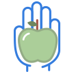 Icono mano con pera