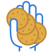 Icono mano con galletas