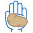 Icono mano con patata