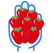 Icono mano con fresas